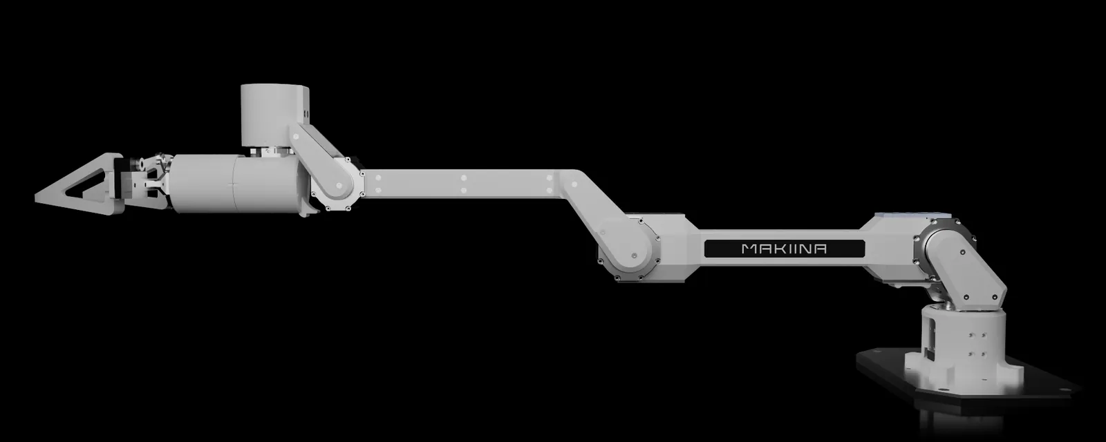 MAKIINA robot arm at full extension, 720 mm reach